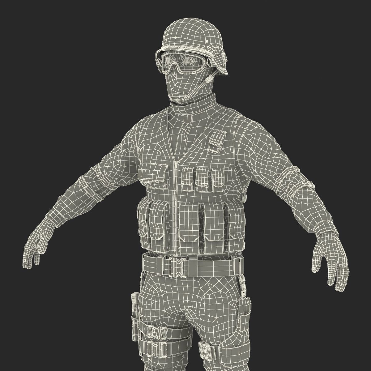 SWAT Man Asian 3D Model 3D model_60