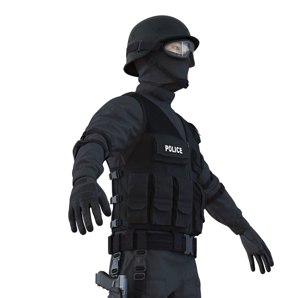 SWAT Man Asian 3D Model 3D model_16