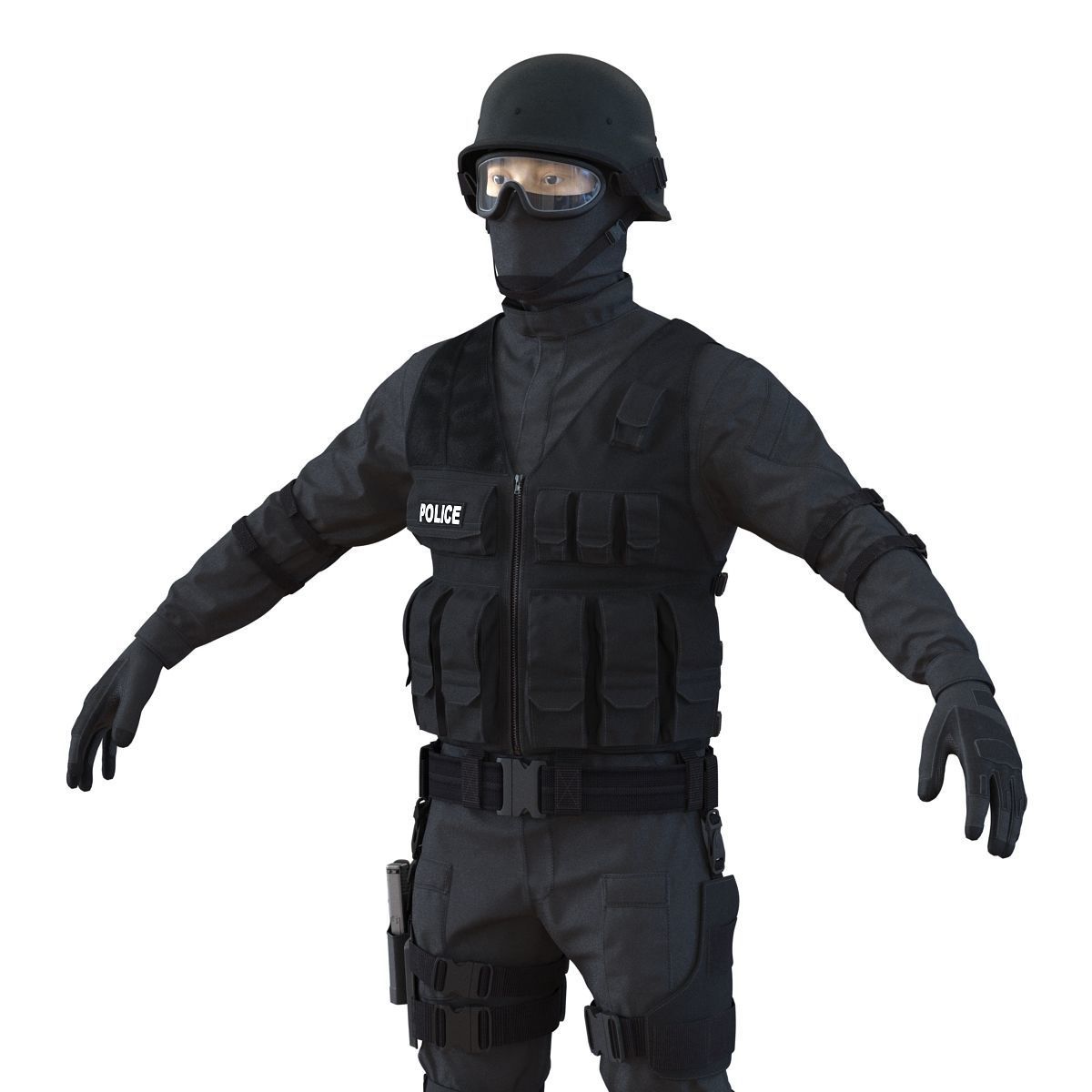 SWAT Man Asian 3D Model 3D model_17
