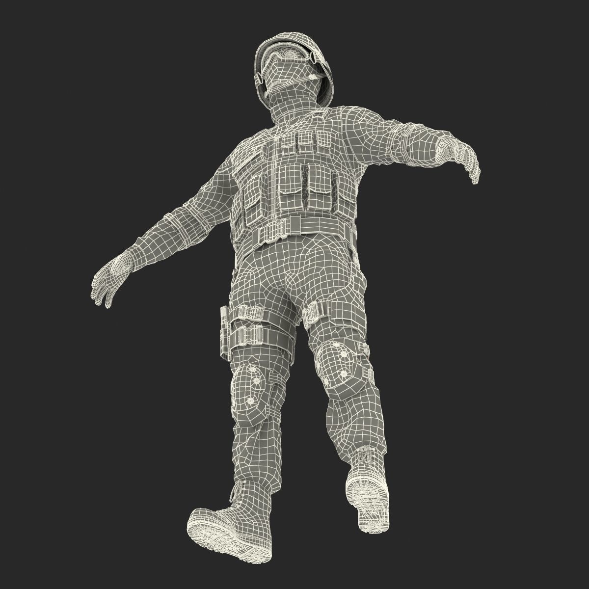SWAT Man Asian 3D Model 3D model_59
