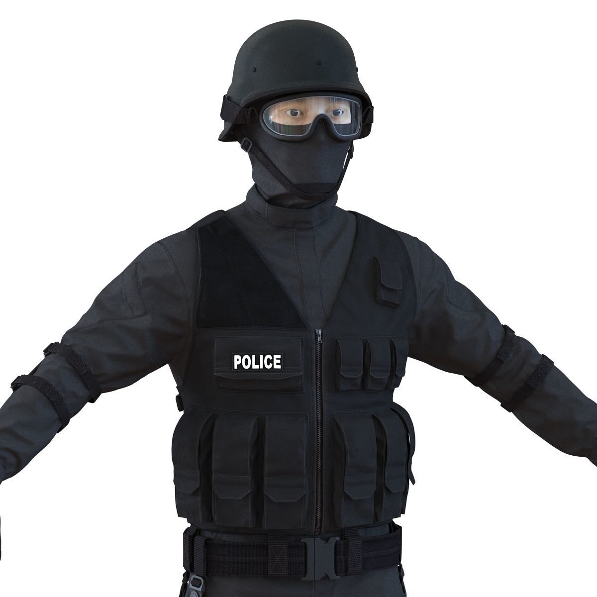 SWAT Man Asian 3D Model 3D model_19