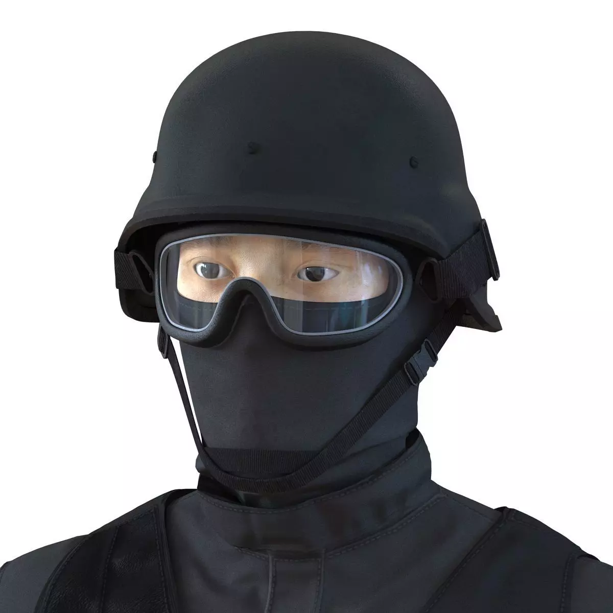 SWAT Man Asian 3D Model 3D model_0