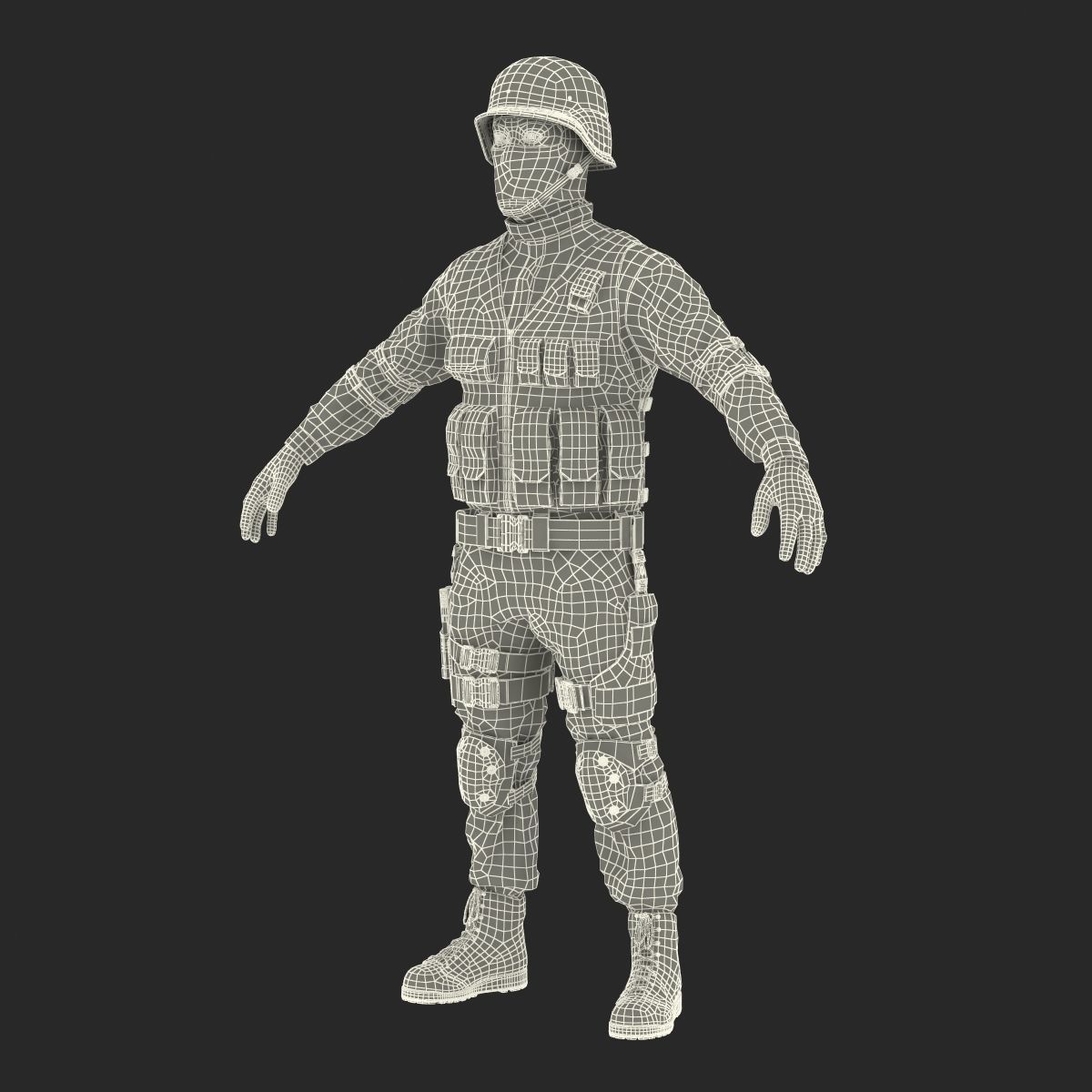 SWAT Man Asian 3D Model 3D model_56