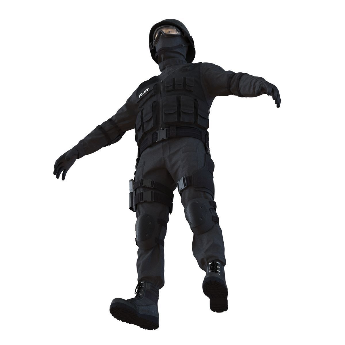SWAT Man Asian 3D Model 3D model_15
