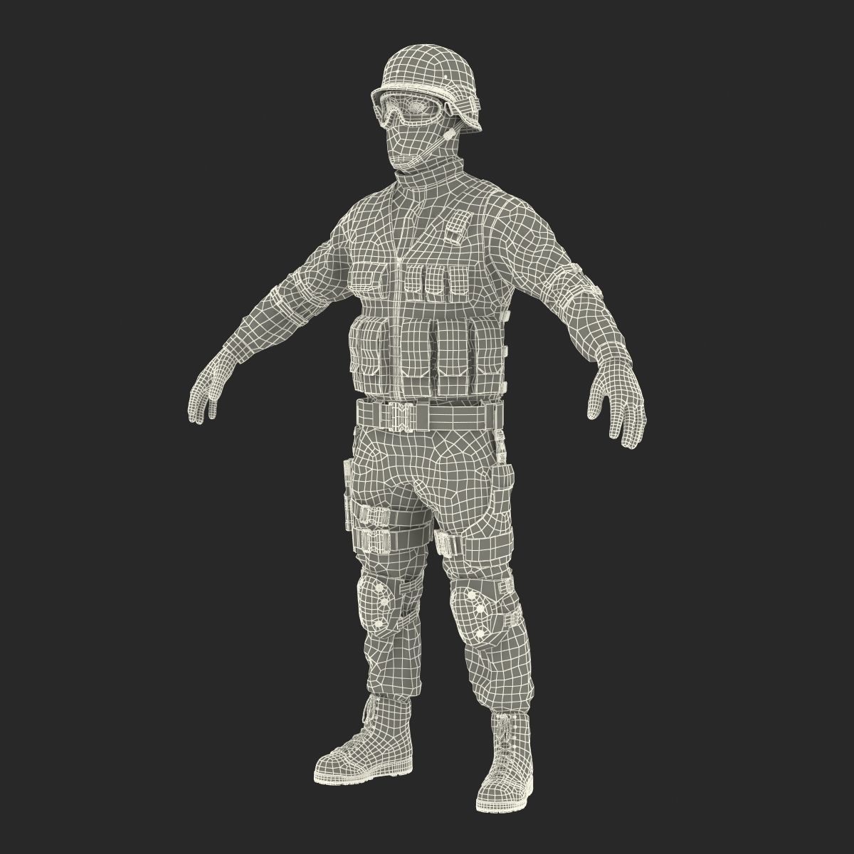 SWAT Man Asian 3D Model 3D model_55