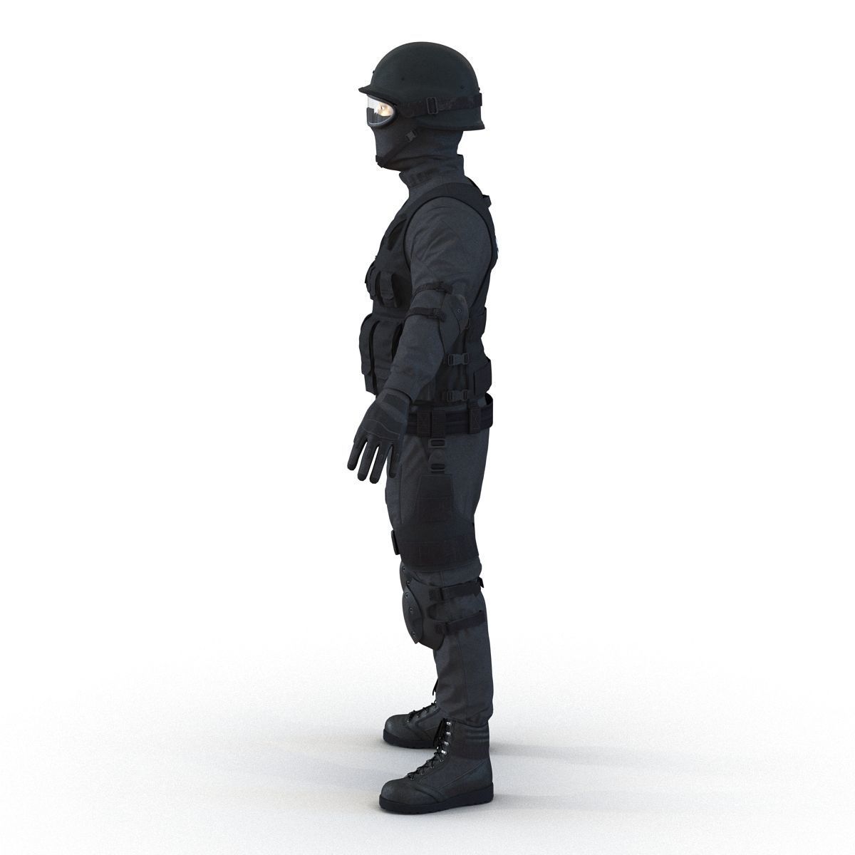 SWAT Man Asian 3D Model 3D model_7