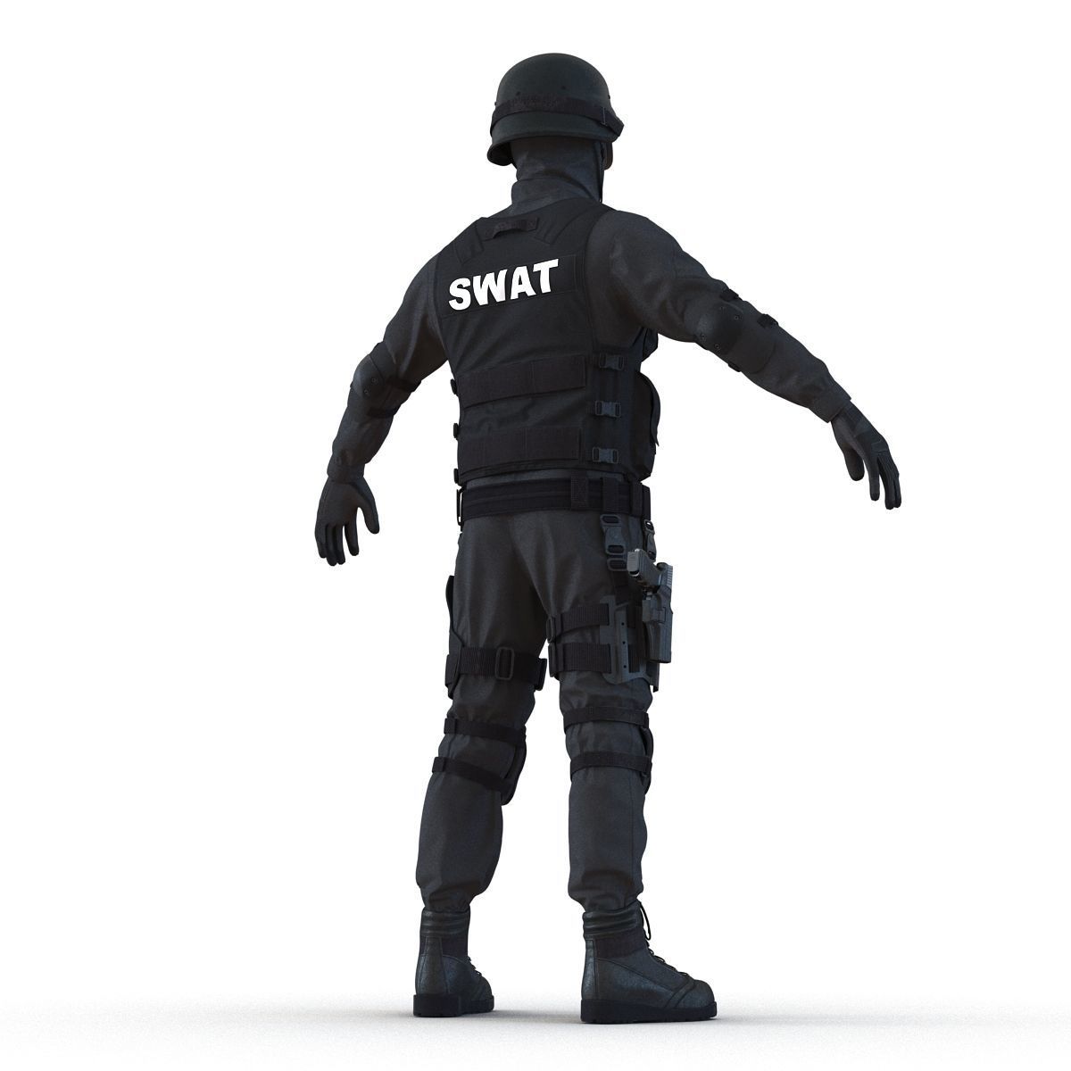 SWAT Man Asian 3D Model 3D model_12