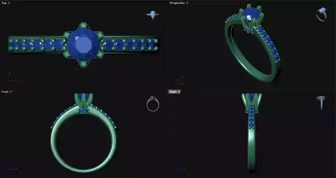 6 Prong Diamond Round Engagement Ring