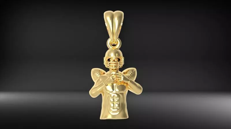 American Football Ball PLAYER Charm Pendant Necklace JEWELRY 3D print model