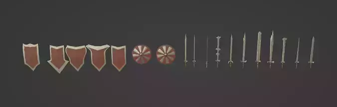 High -poly Medieval weapons Collection