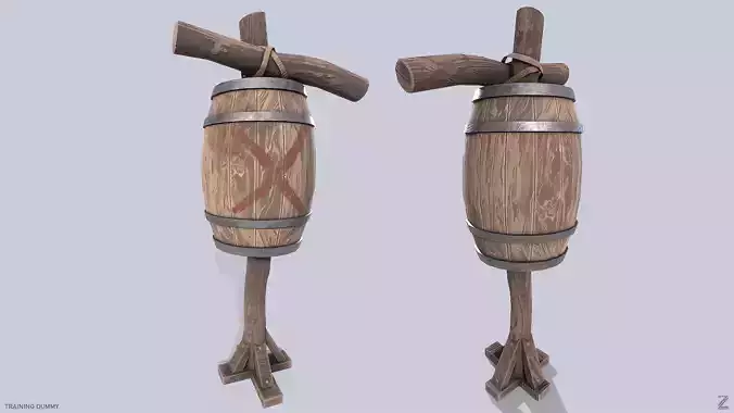 Training dummy Low-poly 3D model