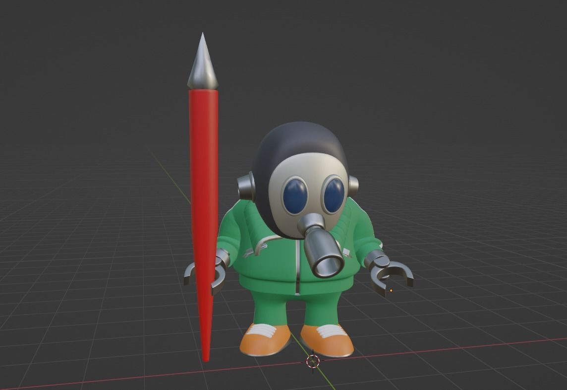 Akira Toriyama Low-poly 3D model_3