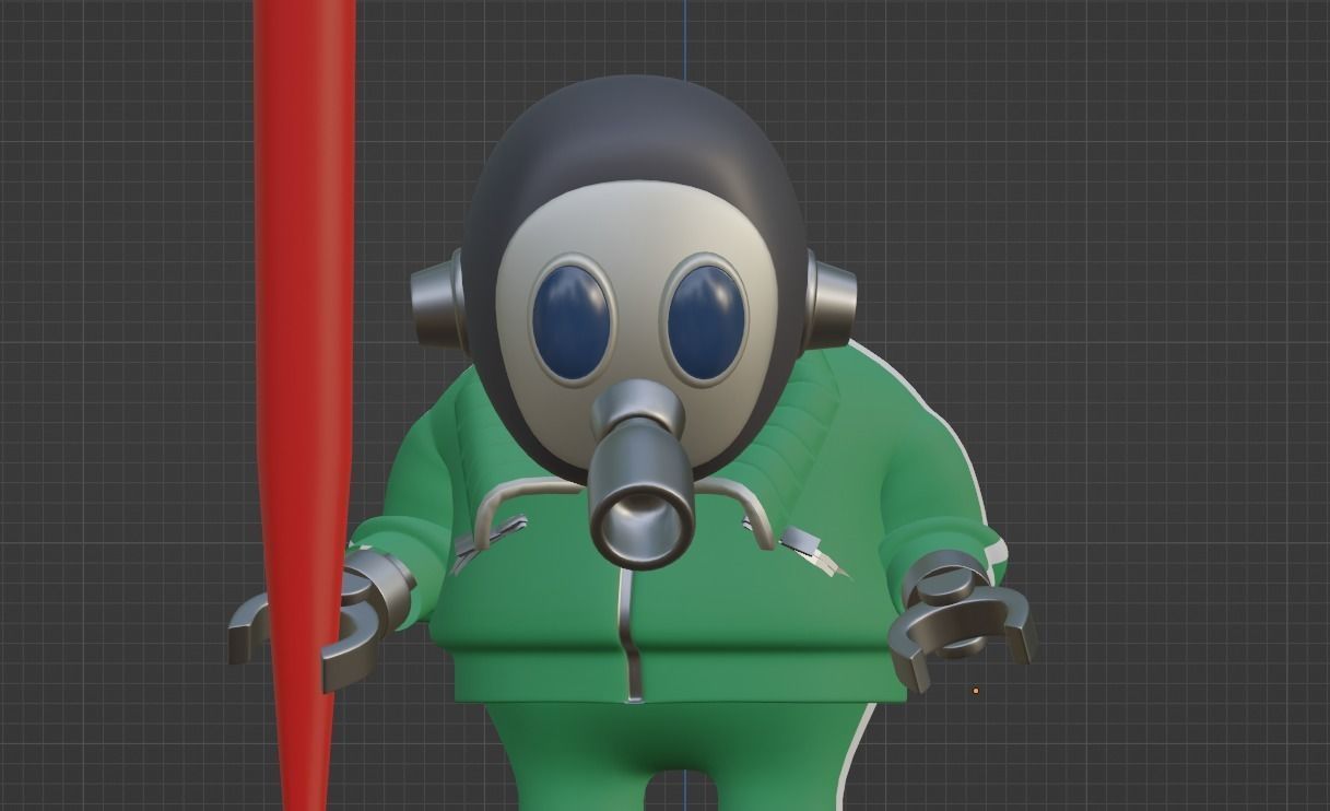 Akira Toriyama Low-poly 3D model_7