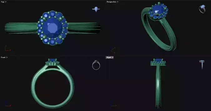 Round Halo Engagement Ring