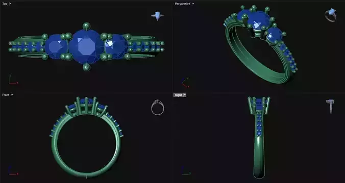 Diamond Round Engagement Ring