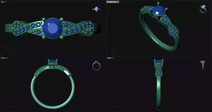 Entwined Diamond Engagement Ring