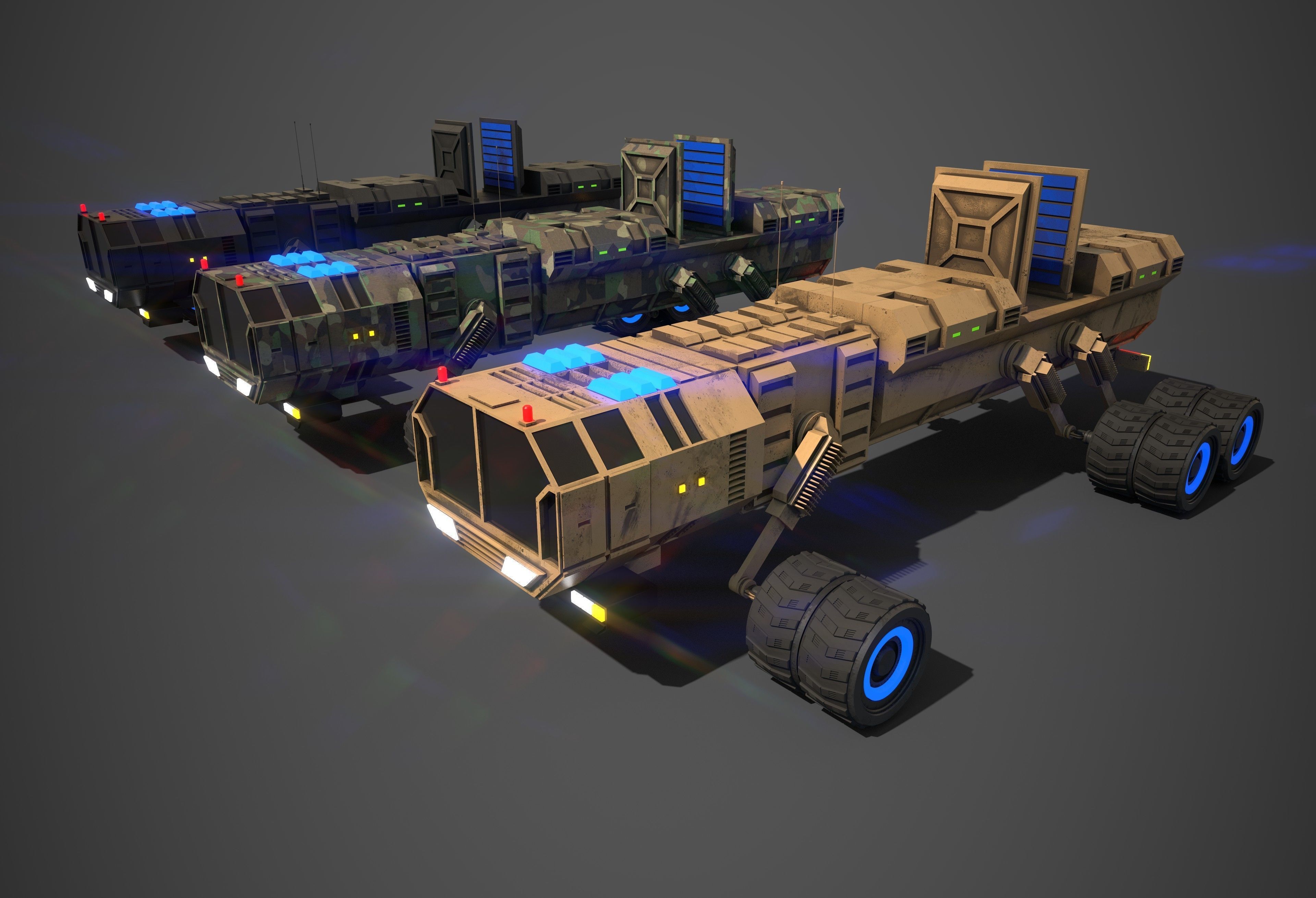 Rover Ten Low-poly 3D model_3