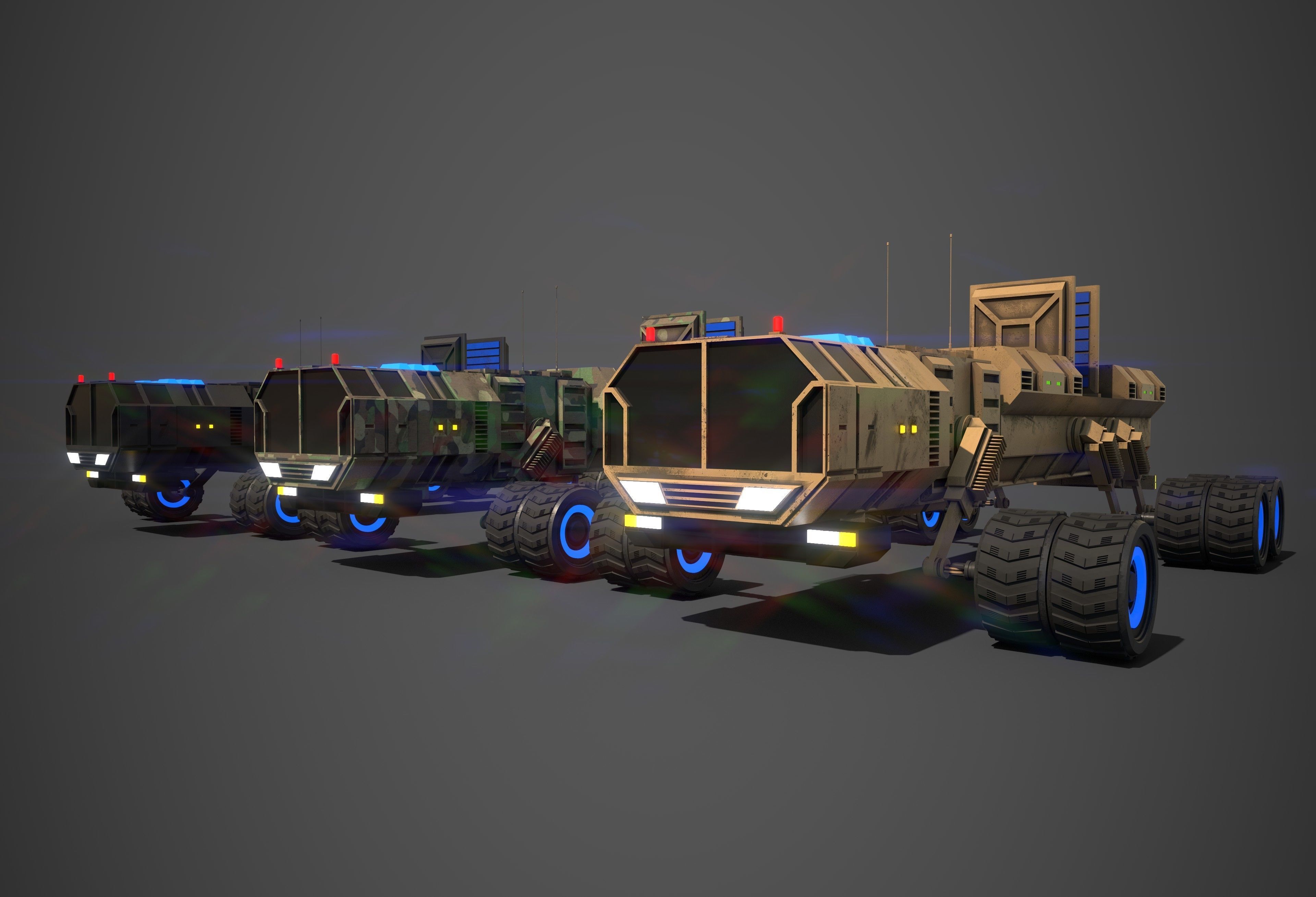 Rover Ten Low-poly 3D model_10