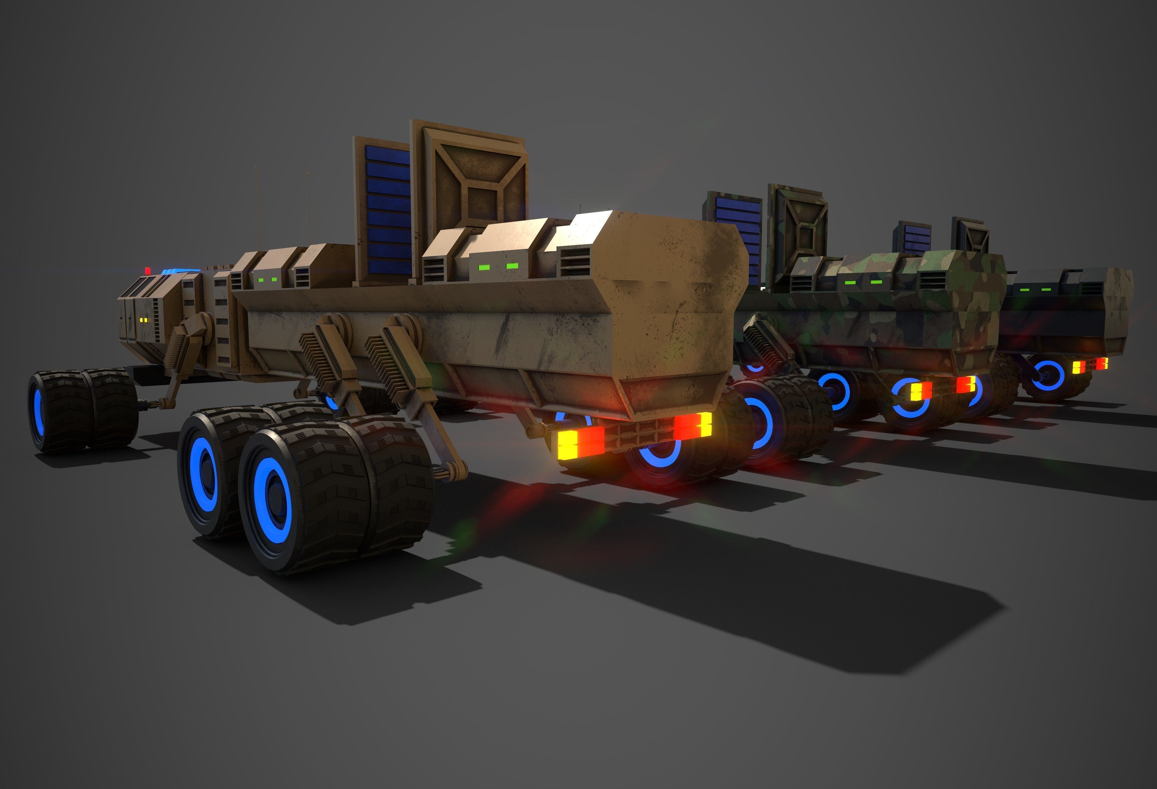 Rover Ten Low-poly 3D model_5