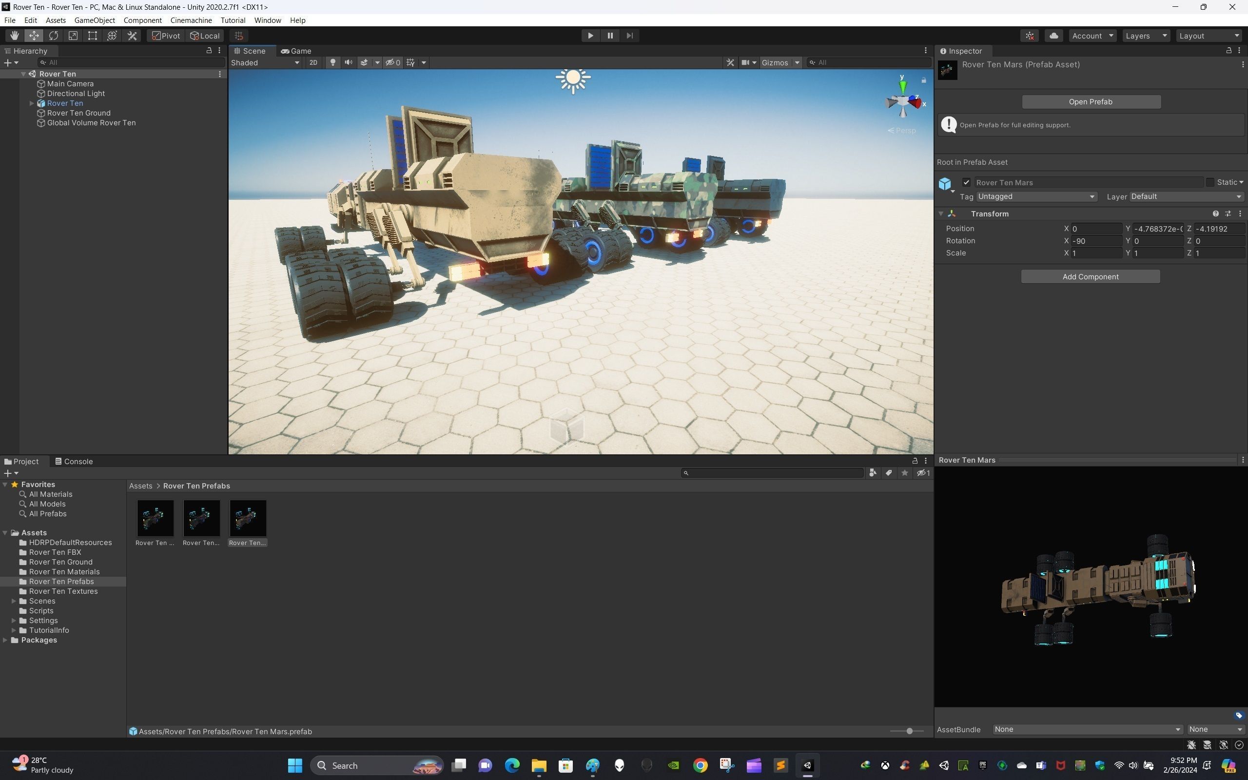 Rover Ten Low-poly 3D model_15