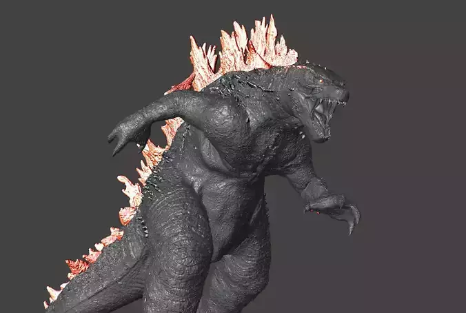 GODZILLA EVOLVED RUNNING x KONG 2024 SHIMO ULTRA DETAILED STL 3D print model