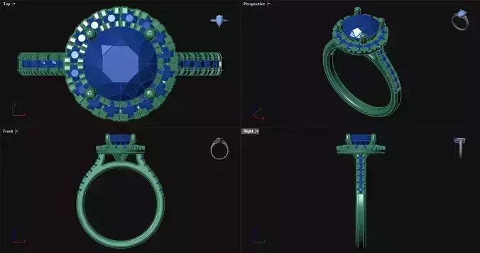 Round Halo Engagement Ring