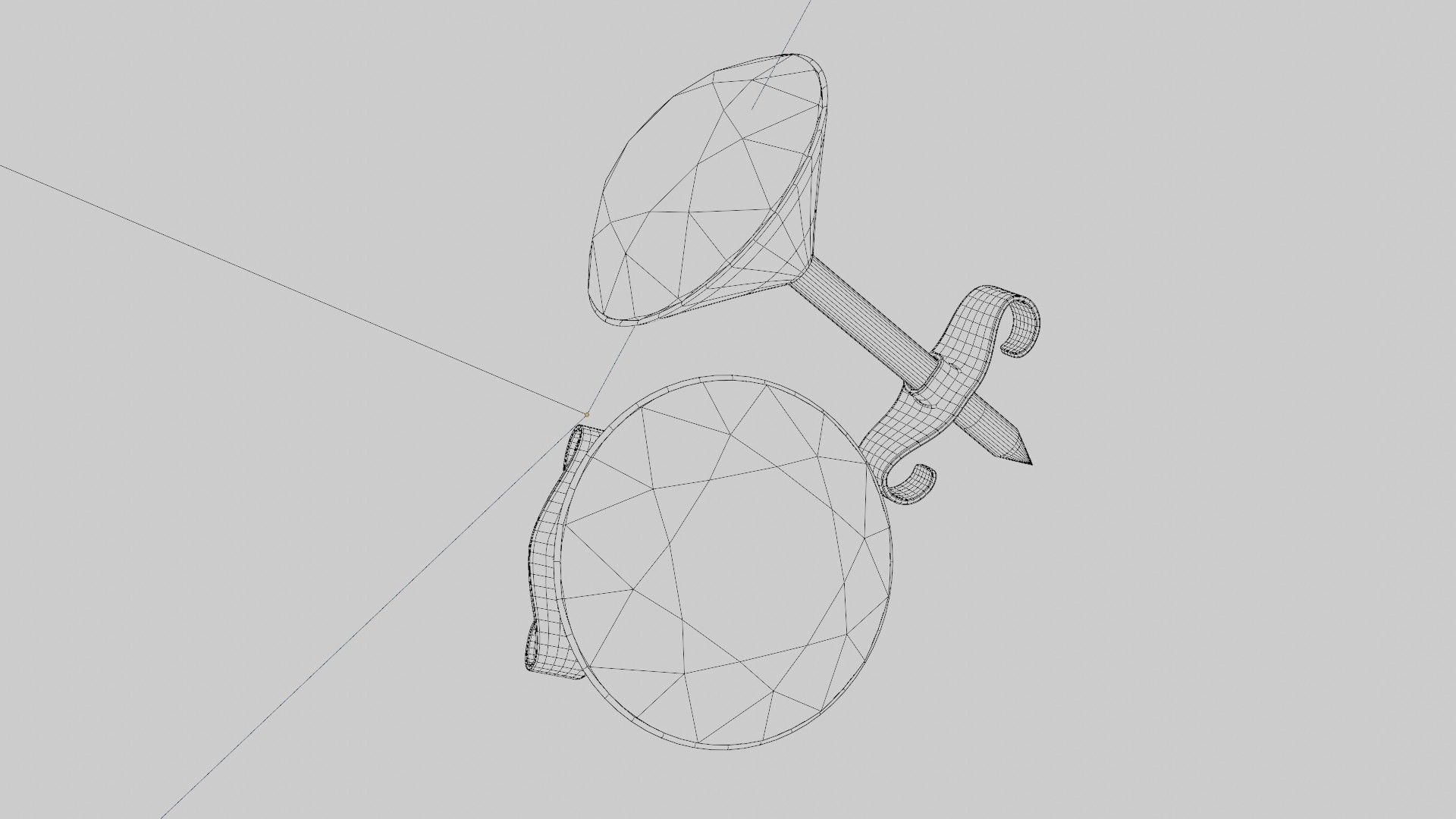 Diamond Earrings 3D print model_6