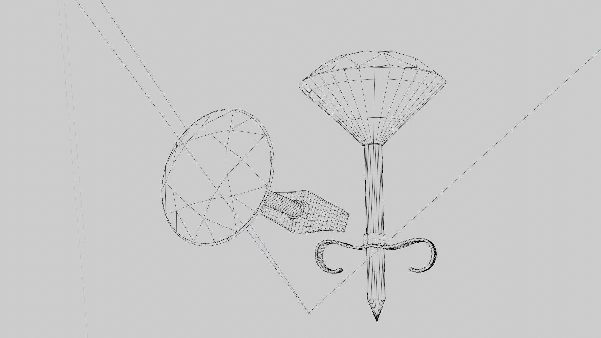 Diamond Earrings 3D print model_5