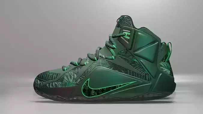 Nike Lebron monstera leaf graffiti