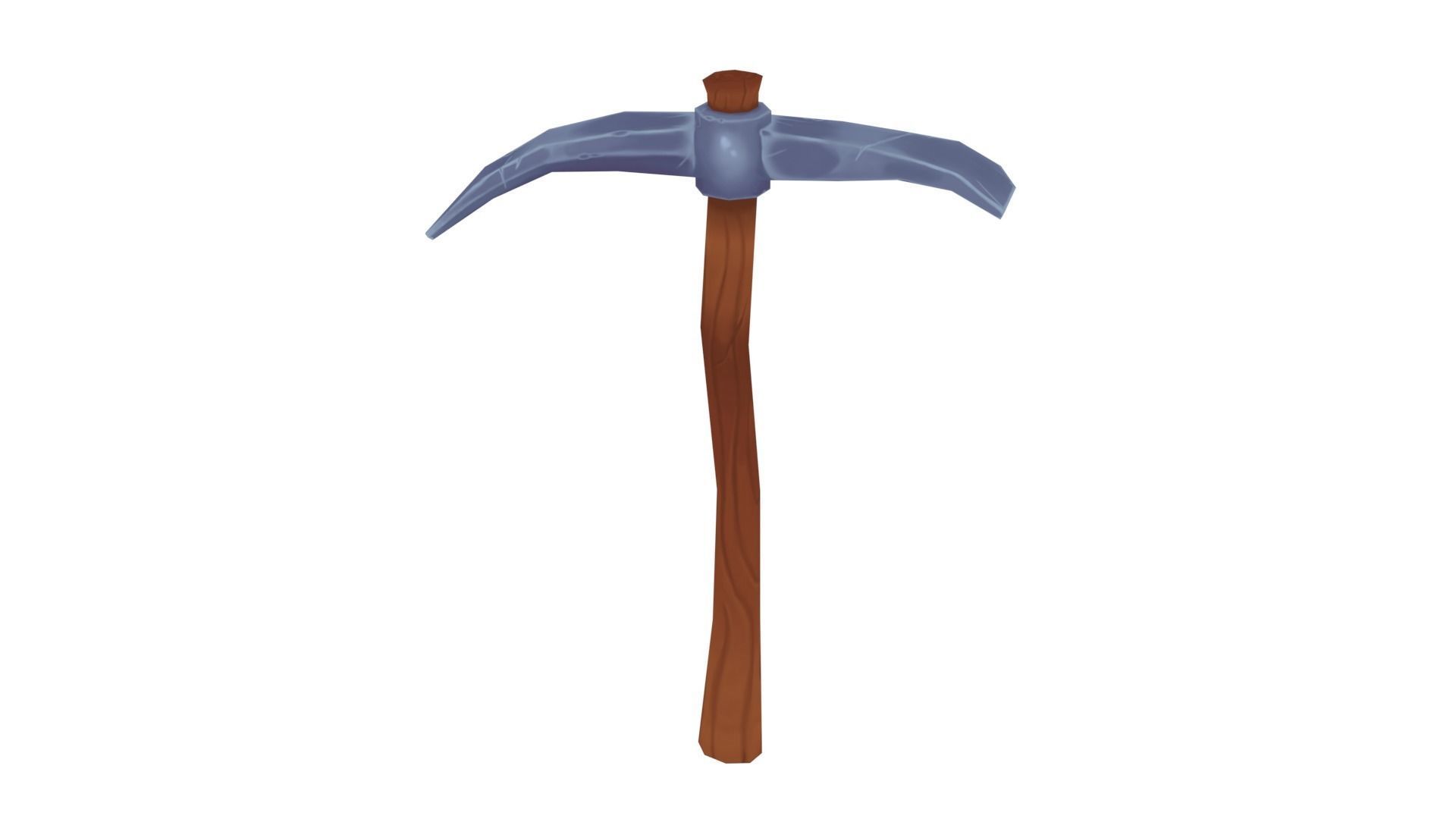 Iron Pickaxe - Hand Painted 3D model_1