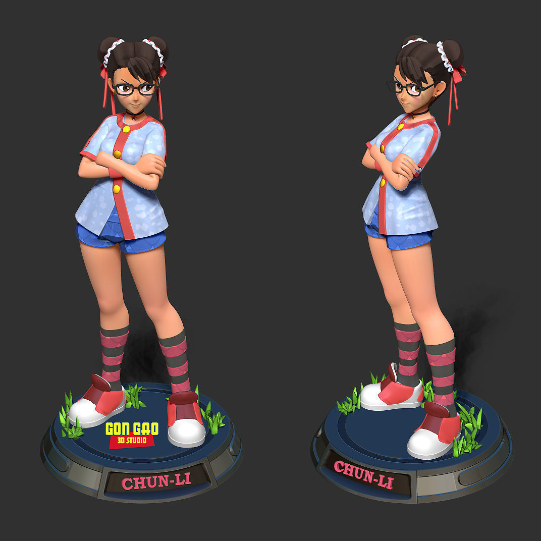 Chun-Li - Ready to fight 3D model 3D printable | CGTrader