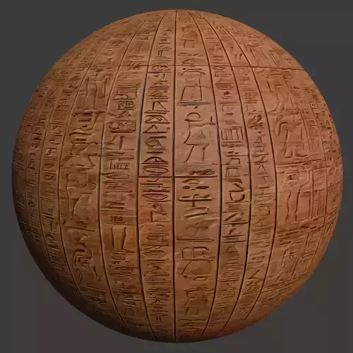 Ancient Egypt Hieroglyphs  - VOL 3 - 1 Seamless PBR