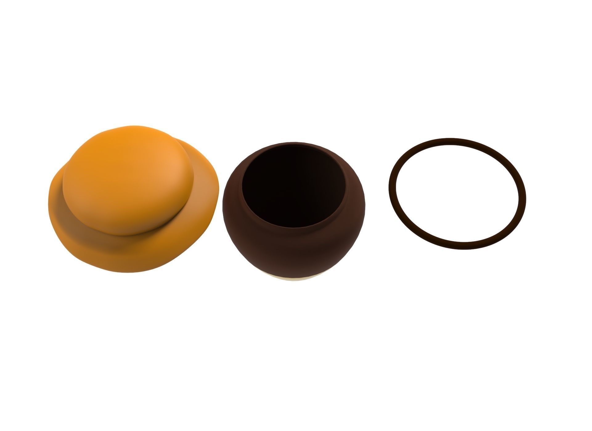 Low-Poly Honey Jar 3D Model Low-poly 3D model_3