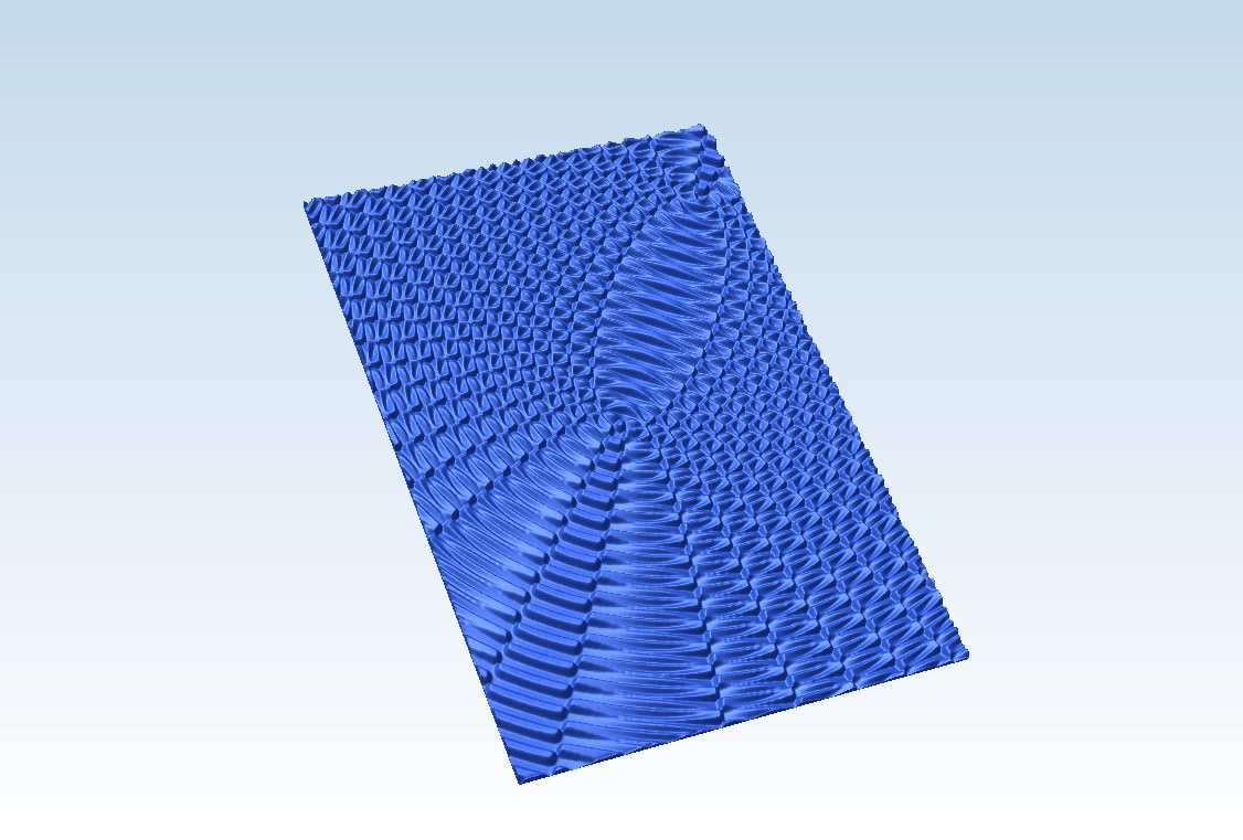 Sound wave ripple relief for CNC 3D model_6