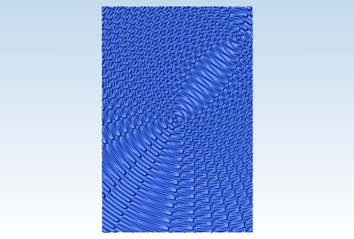 Sound wave ripple relief for CNC 3D model_4
