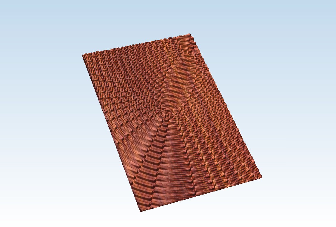 Sound wave ripple relief for CNC 3D model_3