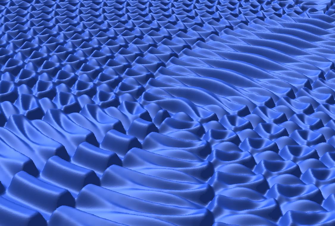 Sound wave ripple relief for CNC 3D model_5