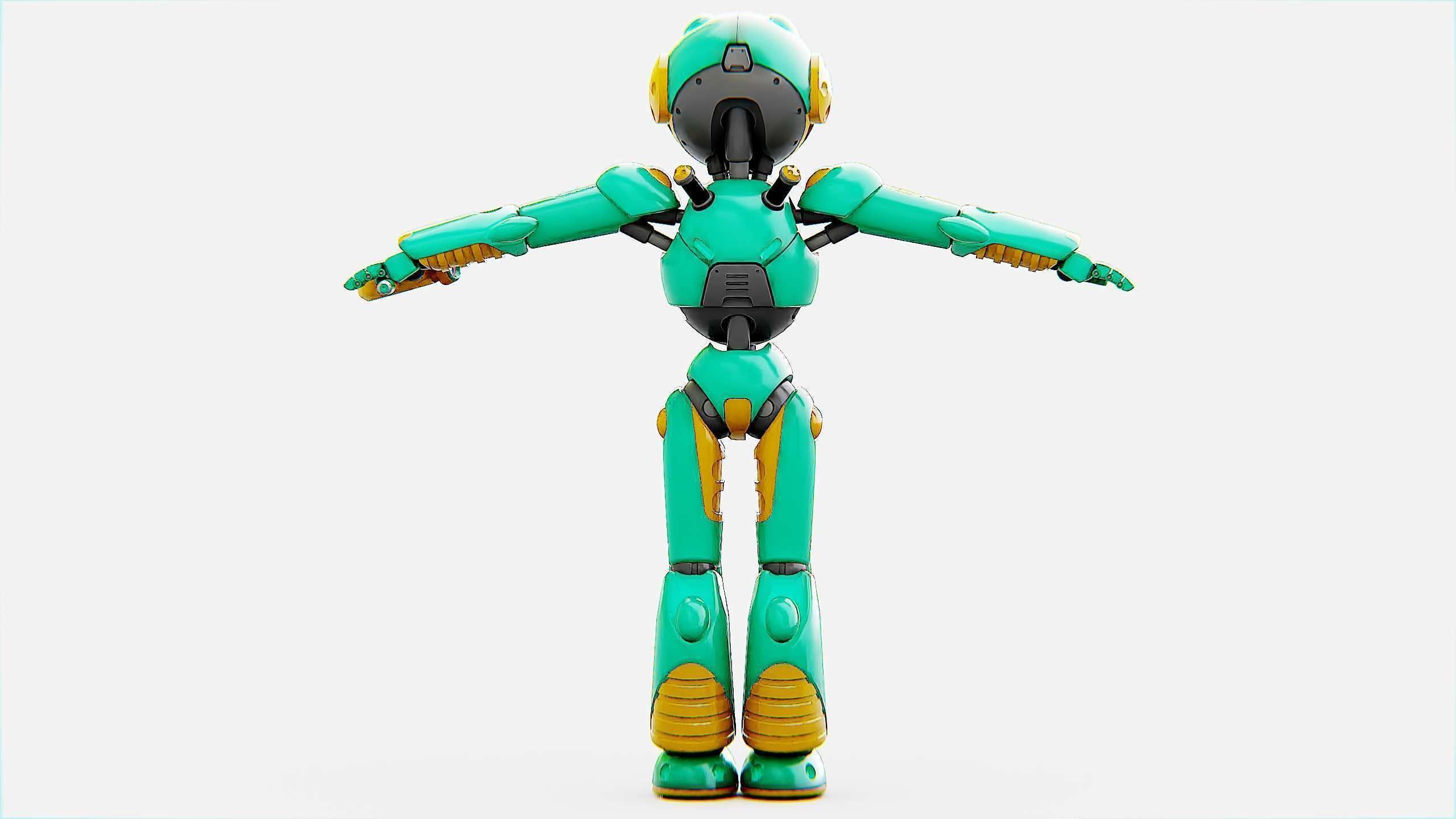 BATTLE DROID YOKOU Rigged for Unreal Engine - Unity - MIXAMO  3D model_31