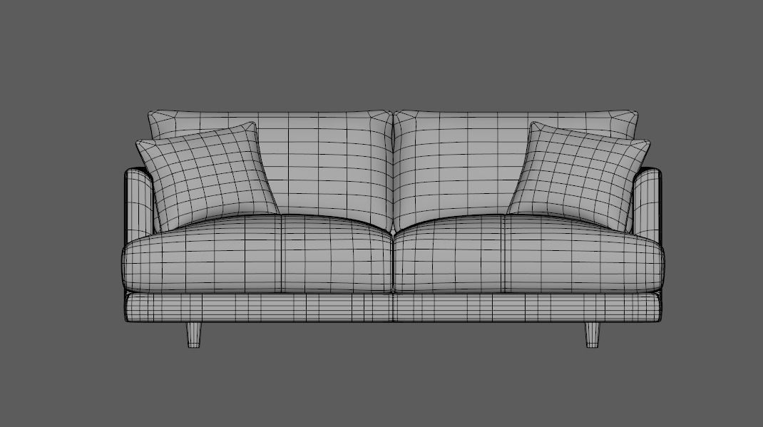 2 seat Sofa with 10 different variant 3D model_11