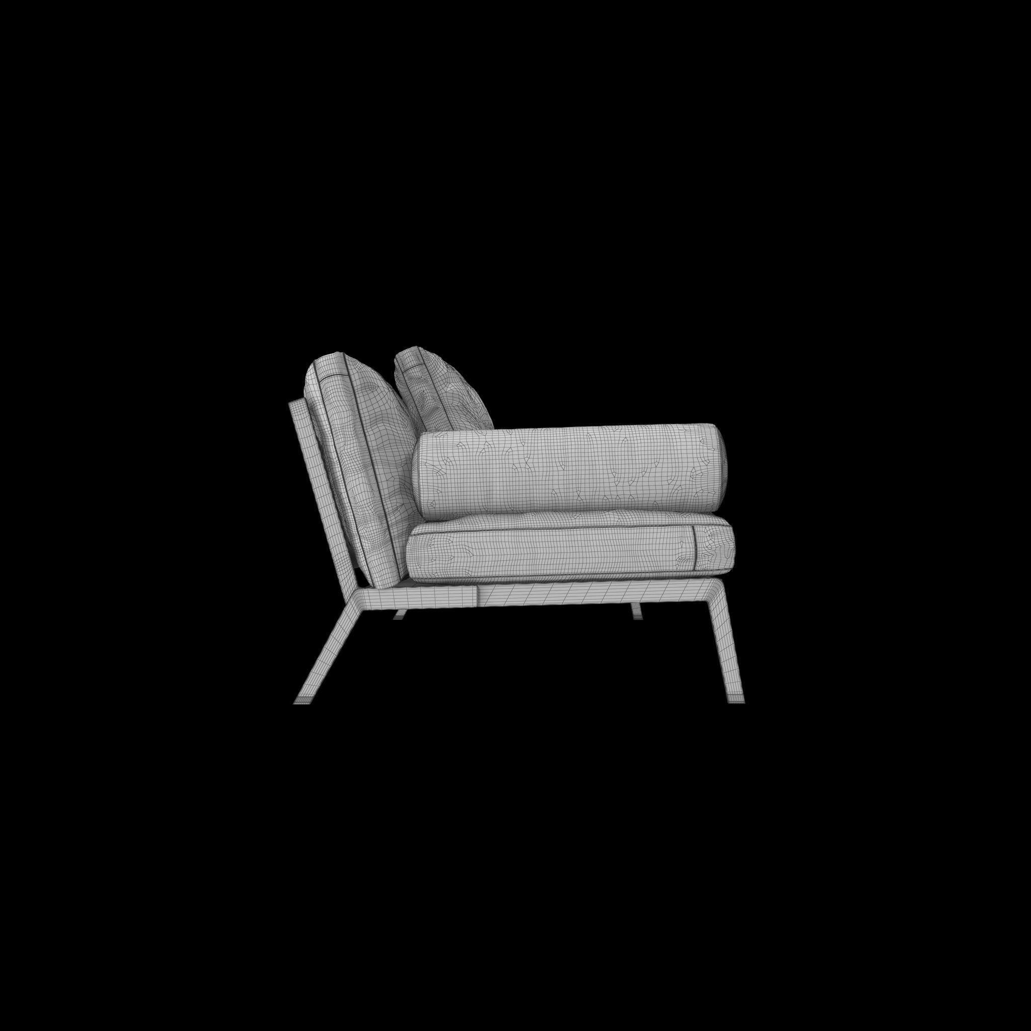 Flexform Happy Sofa Low-poly 3D model_20