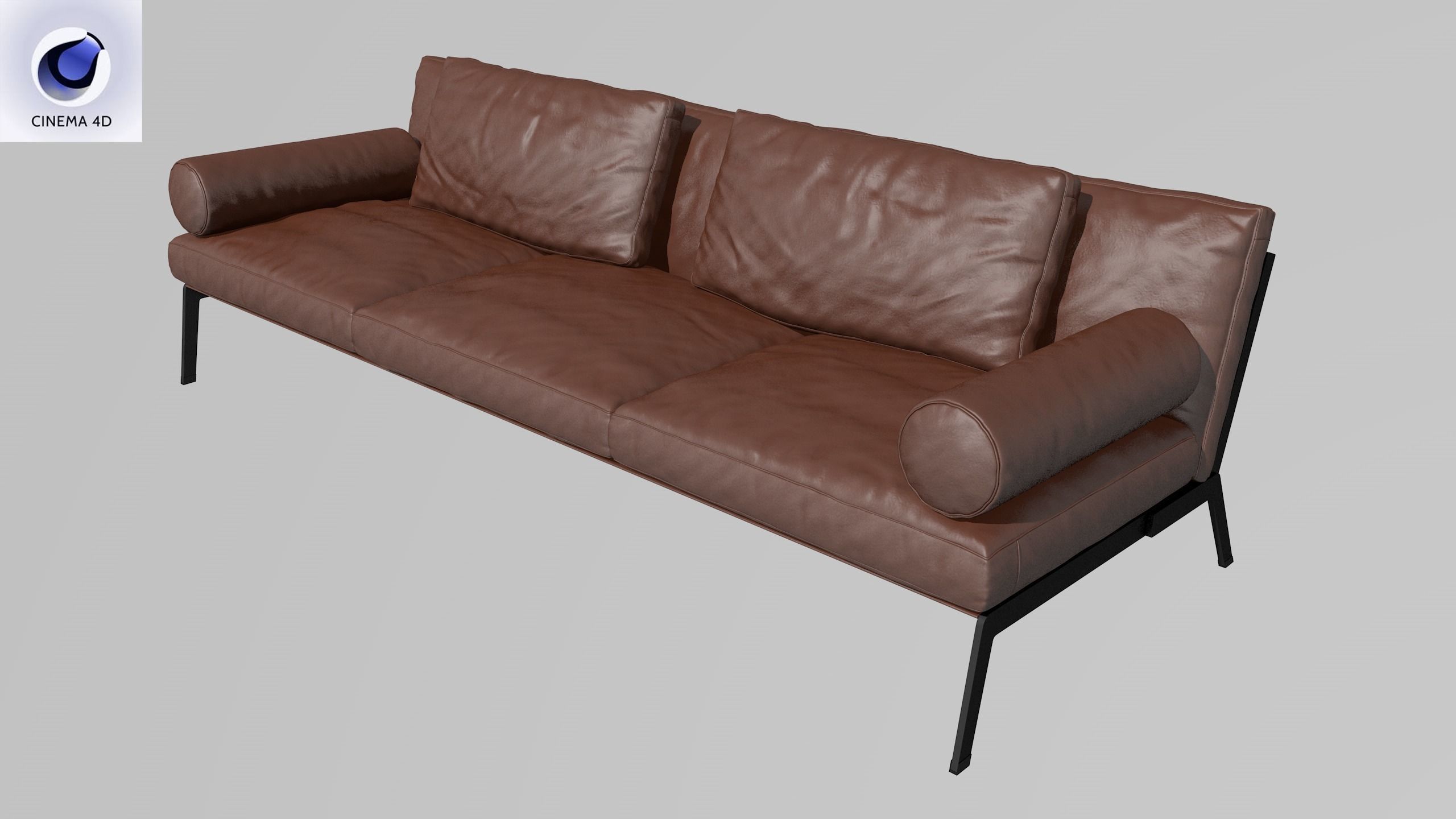 Flexform Happy Sofa Low-poly 3D model_28