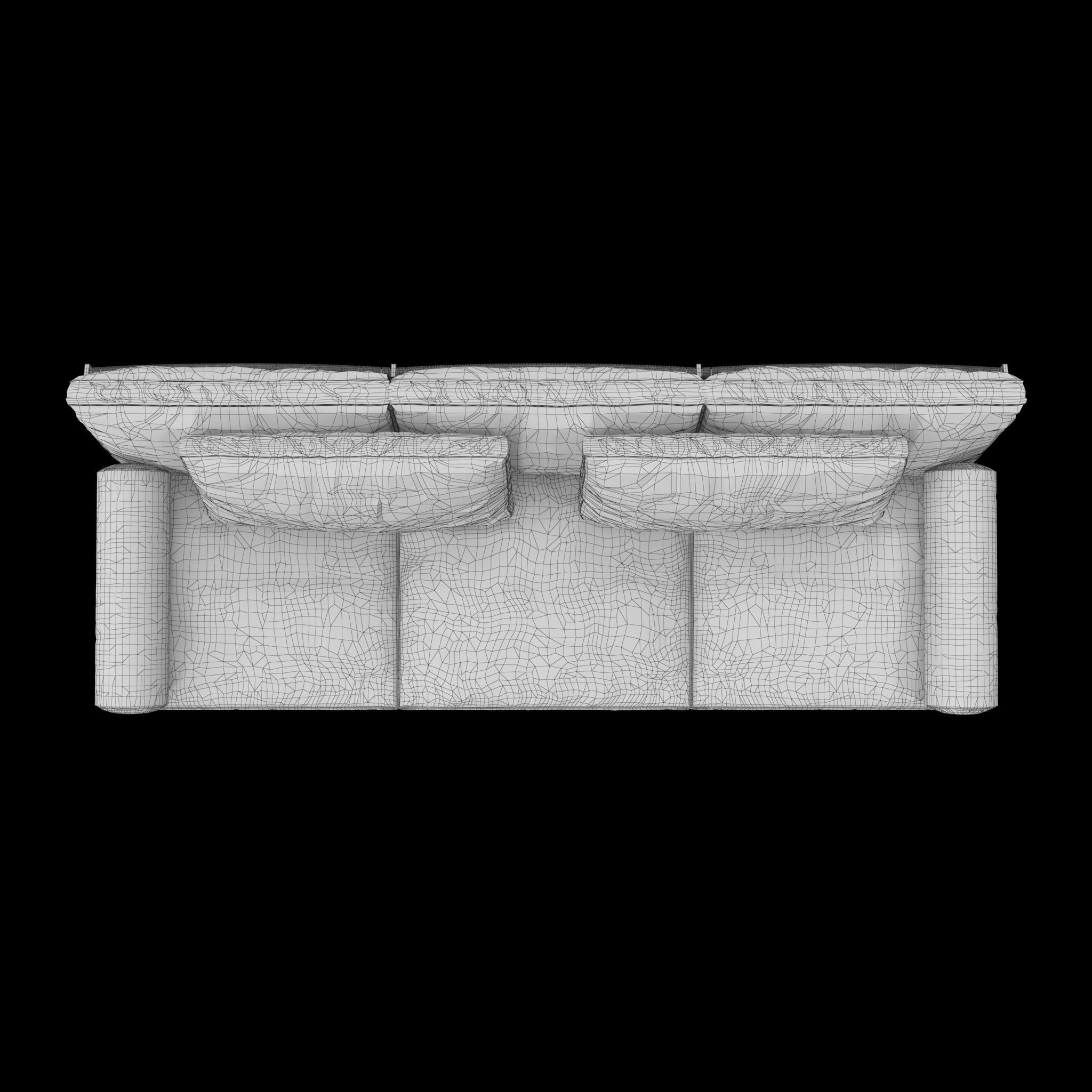 Flexform Happy Sofa Low-poly 3D model_4