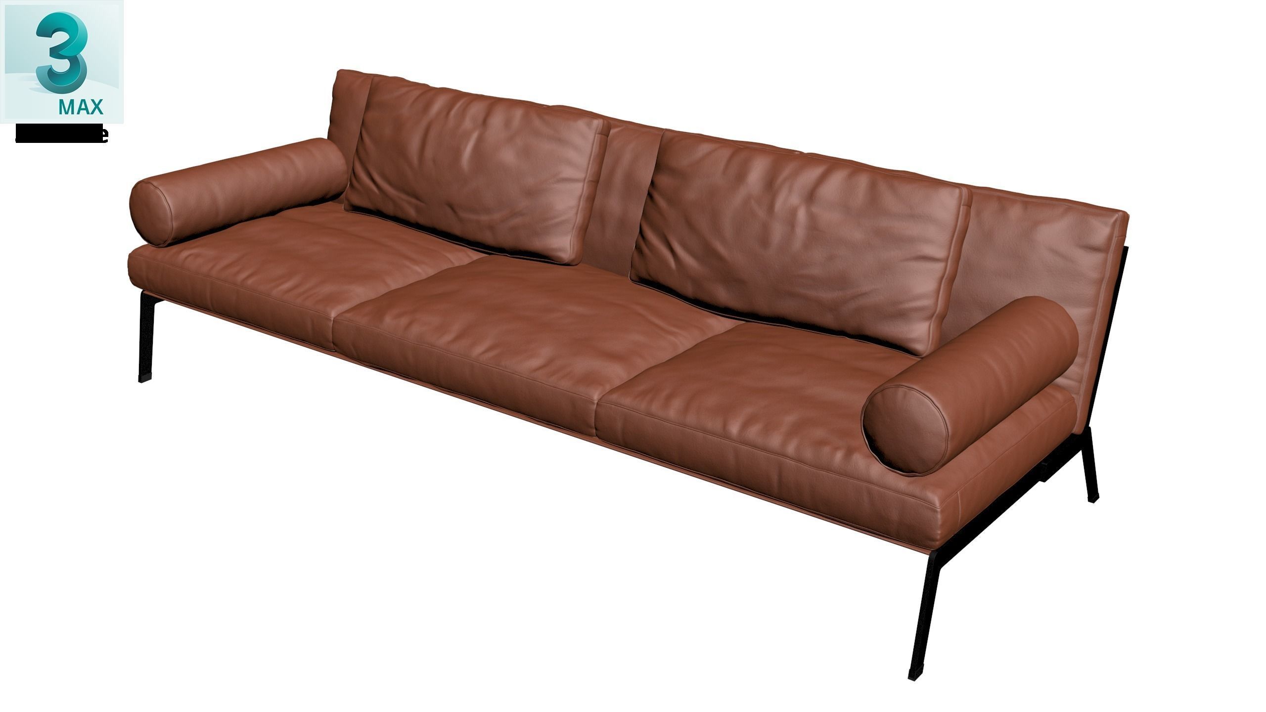 Flexform Happy Sofa Low-poly 3D model_24