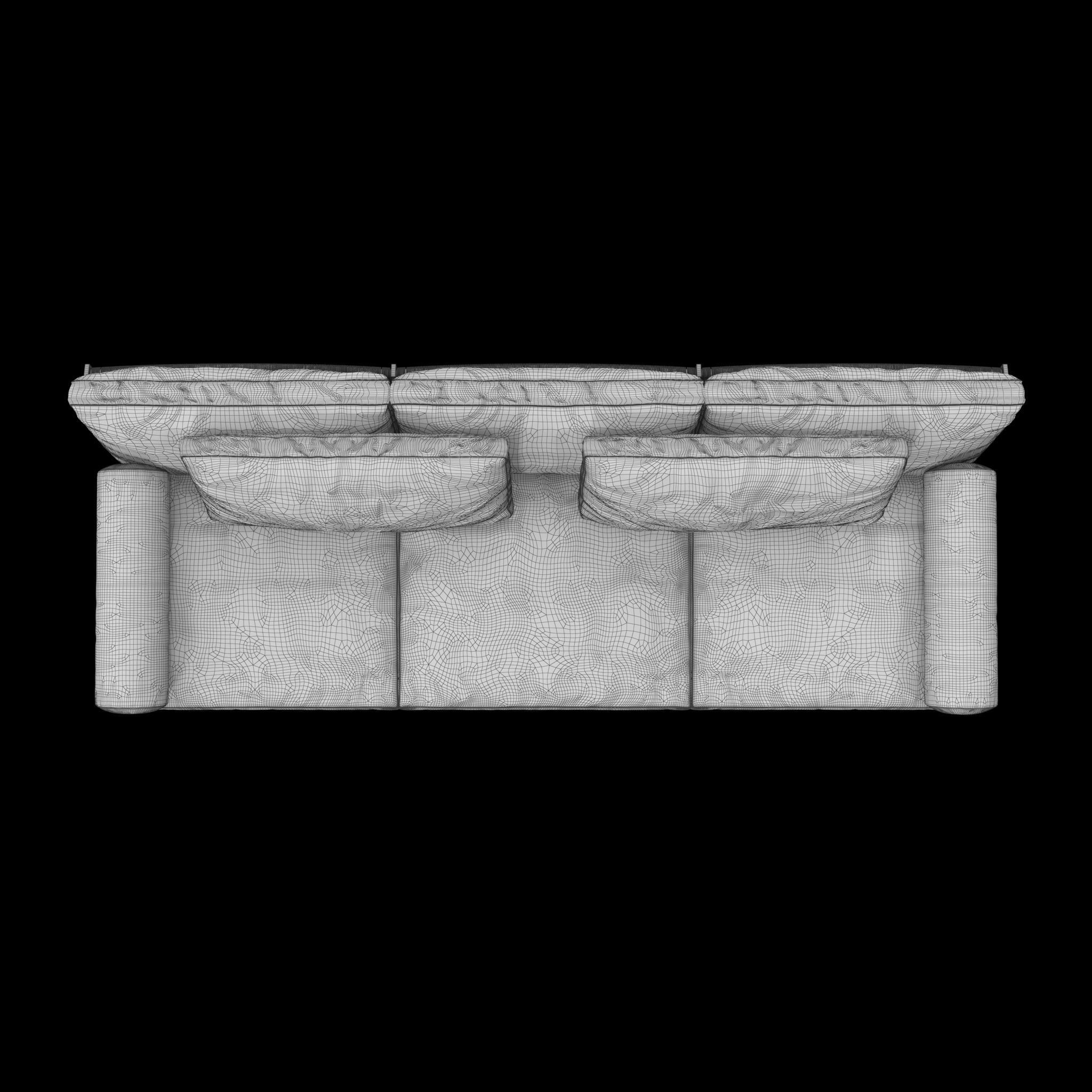 Flexform Happy Sofa Low-poly 3D model_5