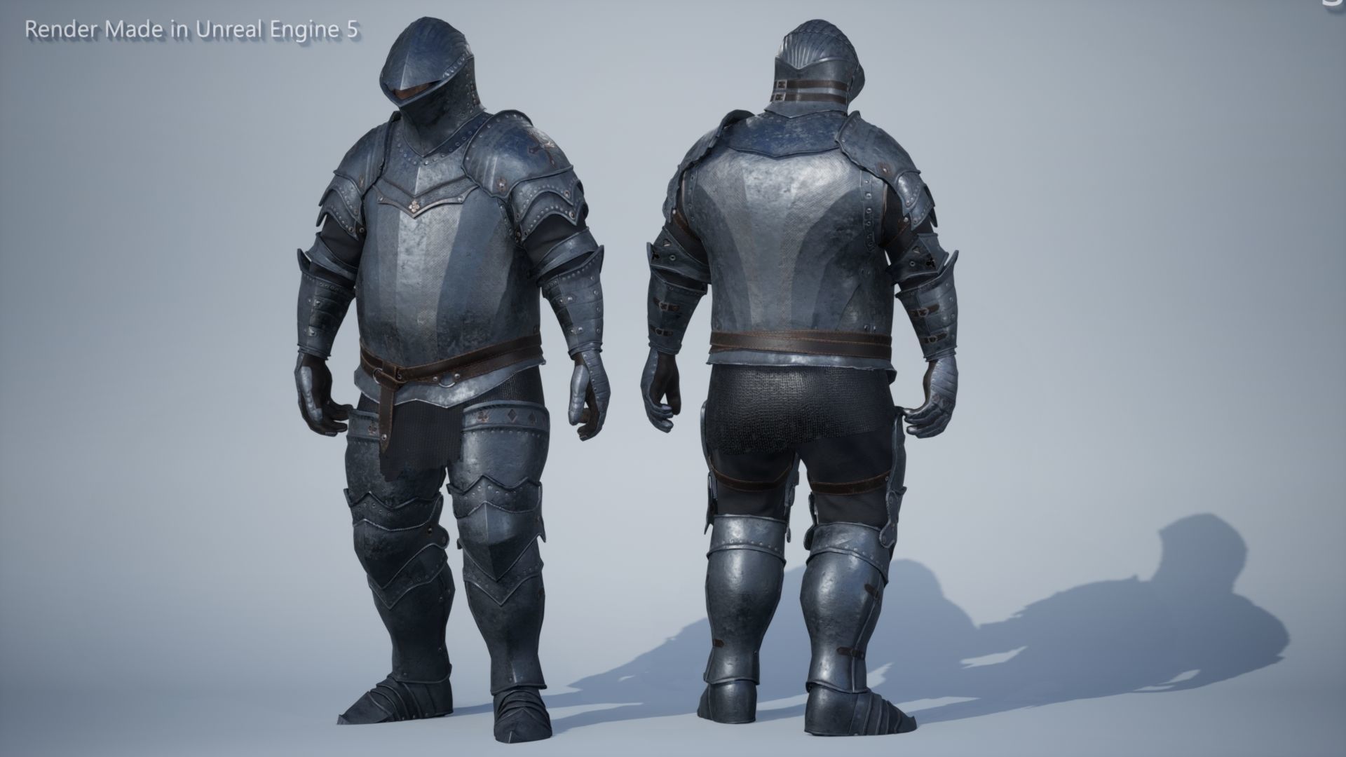 Fat Knight Low-poly 3D model_3