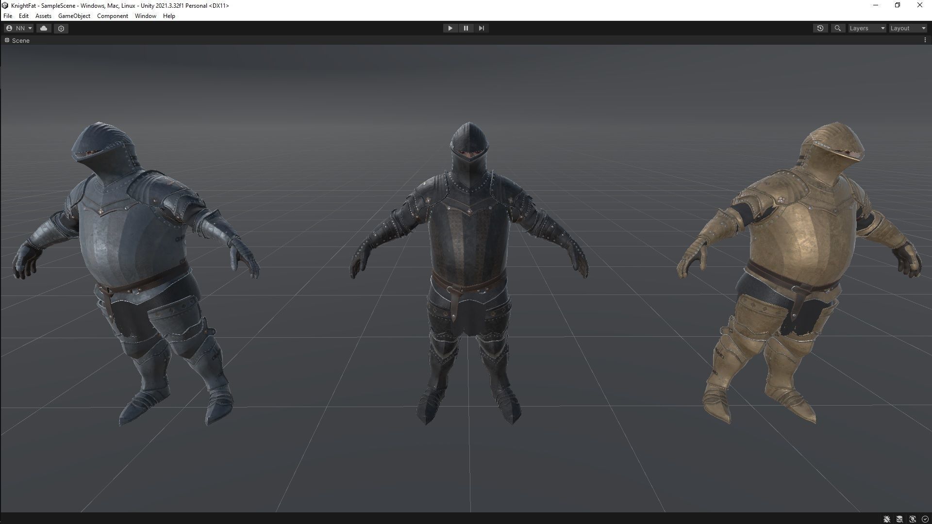 Fat Knight Low-poly 3D model_10