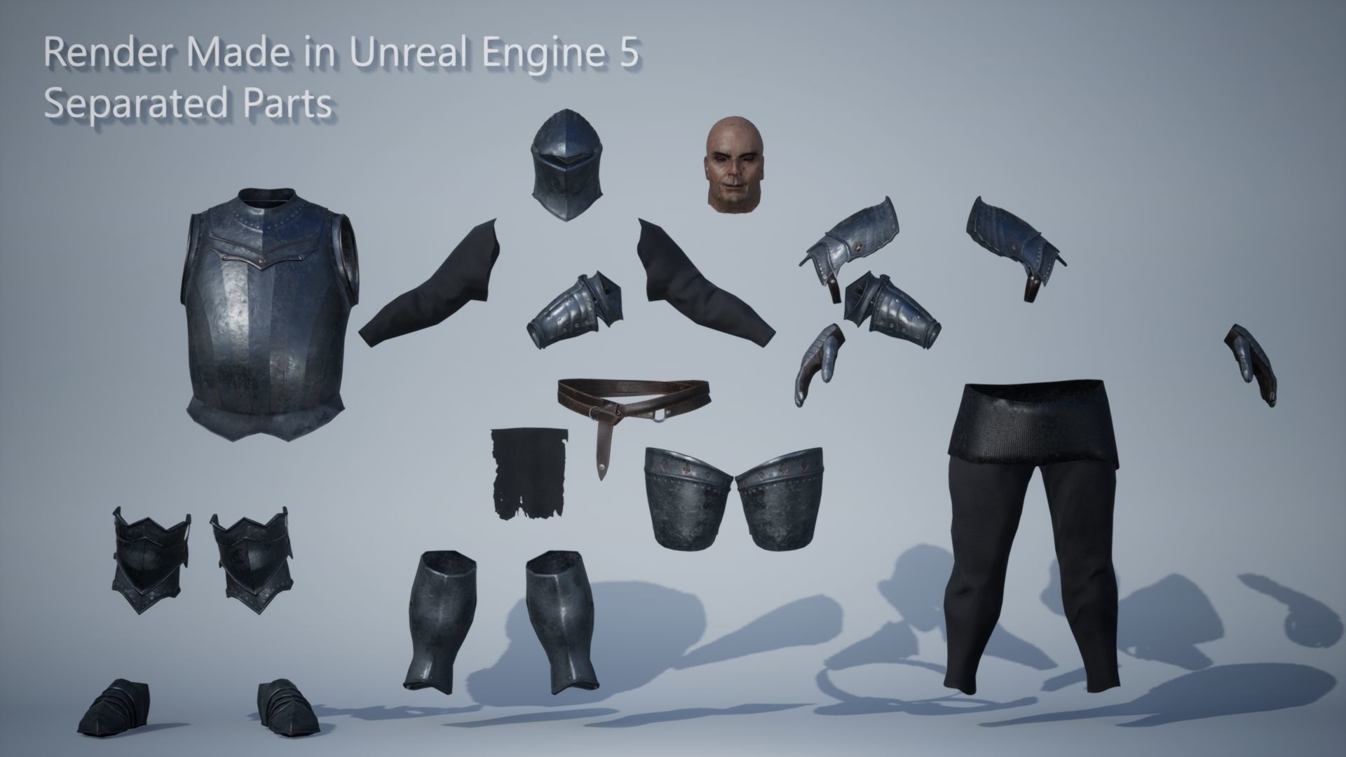 Fat Knight Low-poly 3D model_4