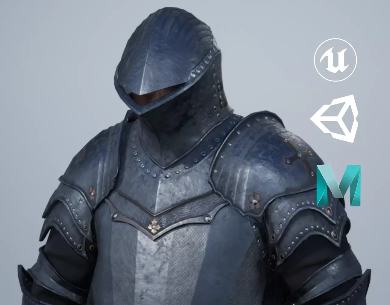 Fat Knight Low-poly 3D model_0