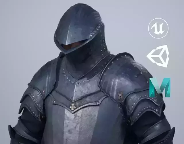 Fat Knight Low-poly 3D model