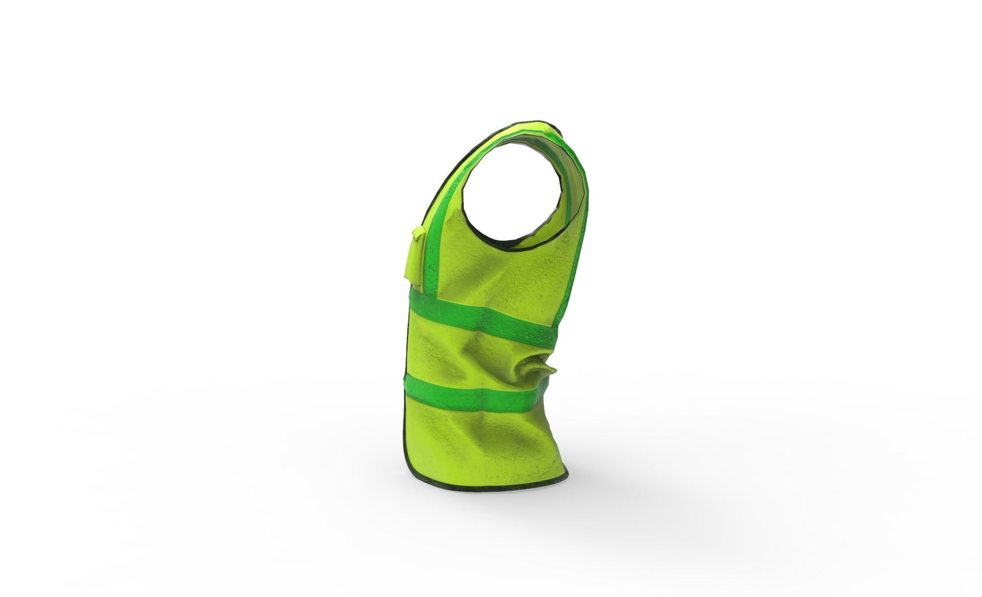 Realistic Worker Vest 001 Low-poly 3D model_5